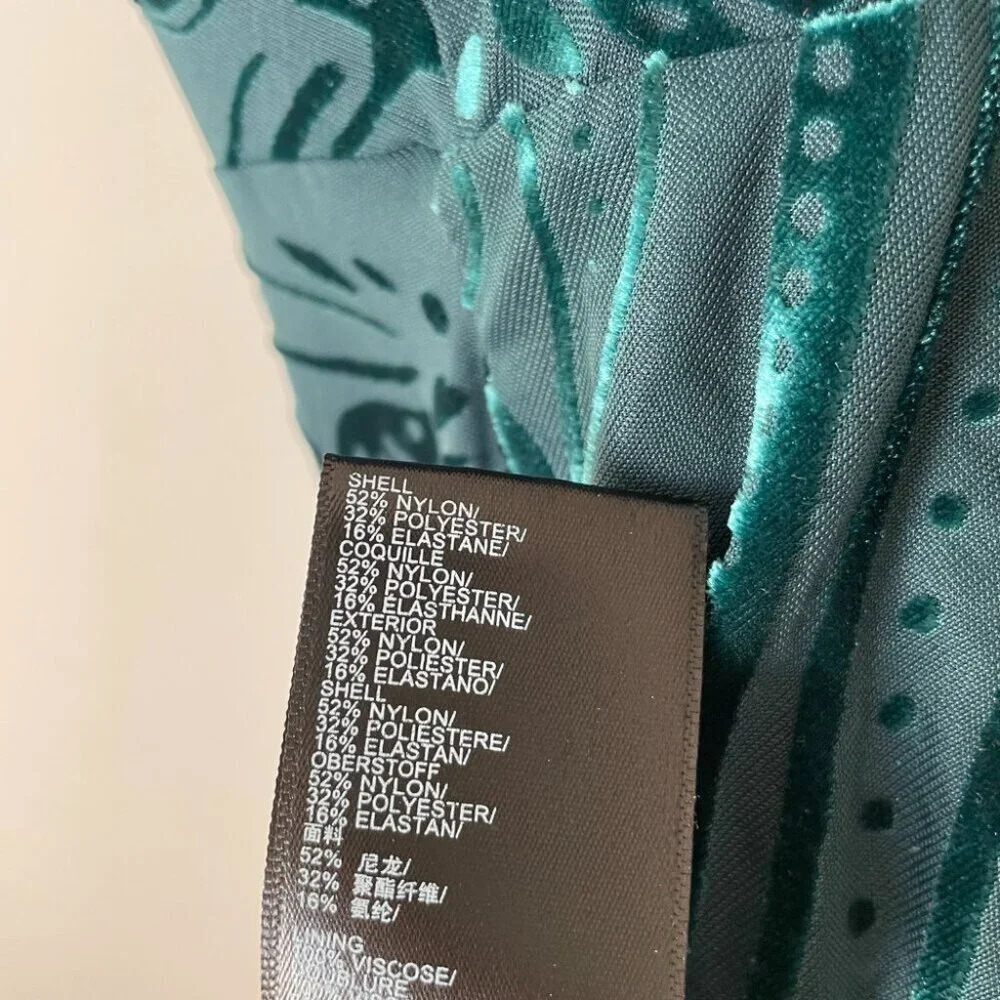 Urban Outfitters UO Lexi Velvet Cowl Neck Mini Dress Emerald Green Size Small - Picture 8 of 8